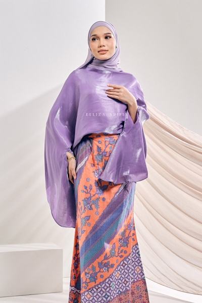 Caftan Anggun 2.0 in Midnight Purple (TOP ONLY)